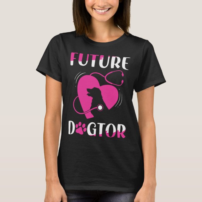 Future Dogtor Cute Aspiring Veterinarian T-Shirt (Front)