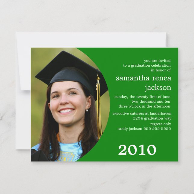 Future Dreamer Graduation Invitation (Green) (Front)