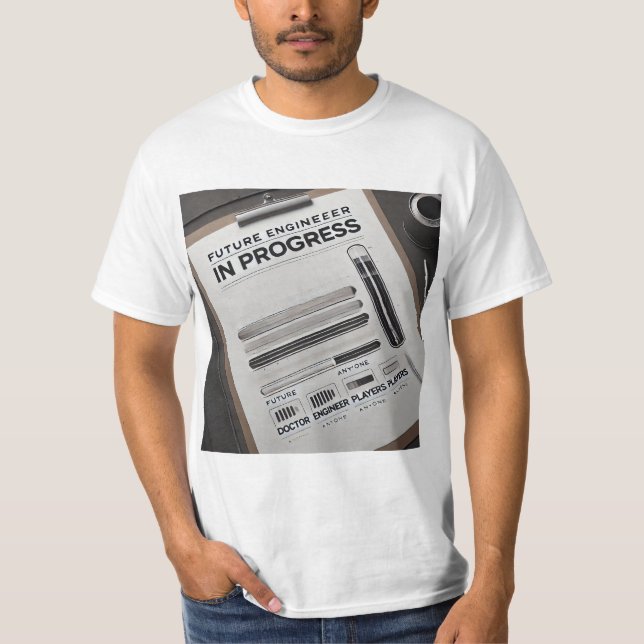 "Future Dreams In Progress – Wear Your Ambition!" T-Shirt (Front)