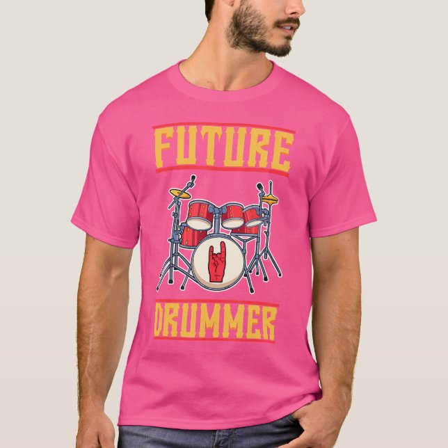 Future Drummer Drums Lover Snare Bass Hi-Hat Kit T T-Shirt (Front)