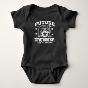 Future Drummer Like My Daddy Baby Bodysuit