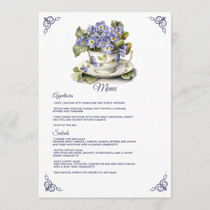 Future Dusk Common Evening Primrose Floral Wedding Menu
