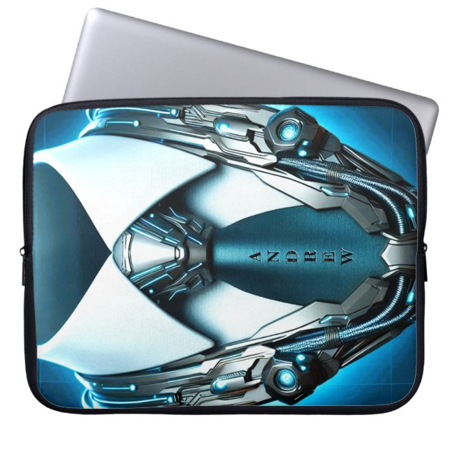 Future Elegance –4D Necktie Neoprene Laptop Sleeve (Front)