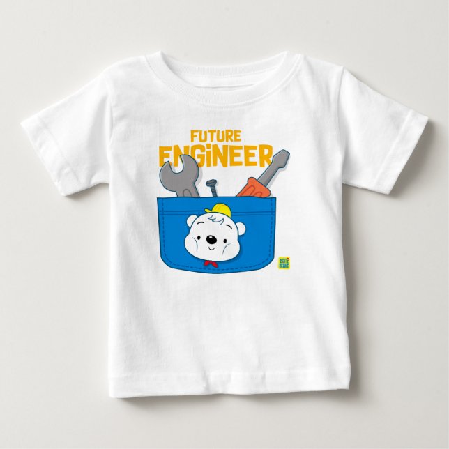 Future Engineer 2 Cute Bear for baby T-Shirt (Front)