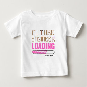 Future Engineer Loading Funny Personalised Unisex Baby T-Shirt