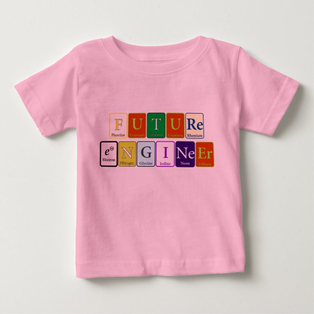 Future Engineer Tutu Design Baby T-Shirt (Front)