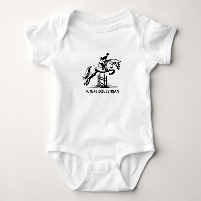 Future Equestrian  Baby Bodysuit (Front)