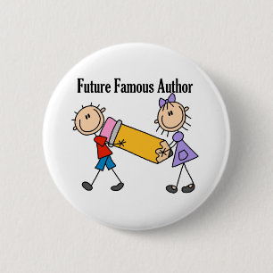 Future Famous Author 6 Cm Round Badge