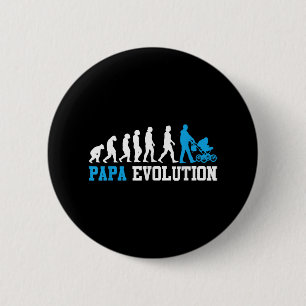 Future Father Papa Evolution Funny Fatherhood  6 Cm Round Badge