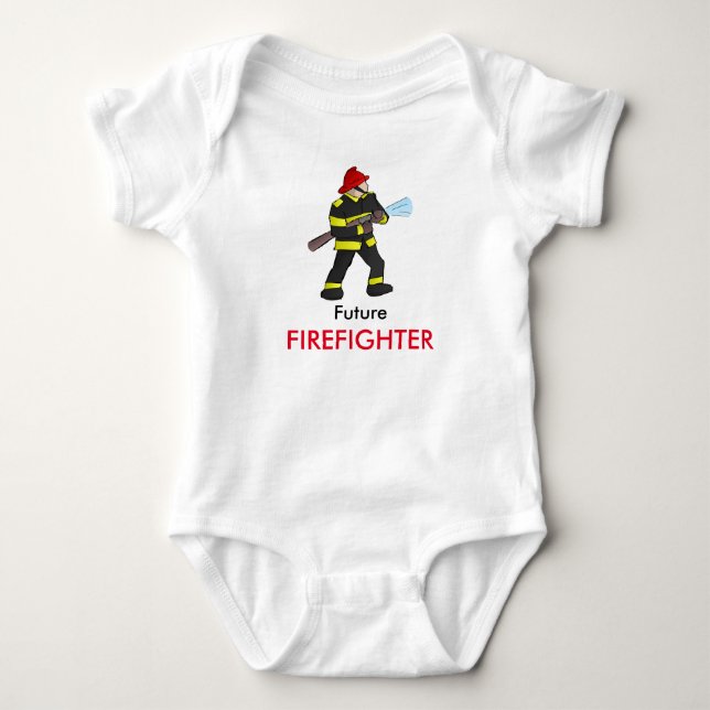 Future Firefighter Baby Bodysuit (Front)