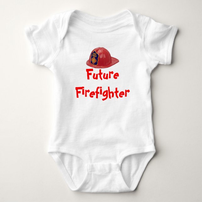 Future Firefighter Baby Bodysuit (Front)