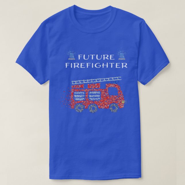 Future Firefighter Fire Truck Deployment T-Shirt (Design Front)