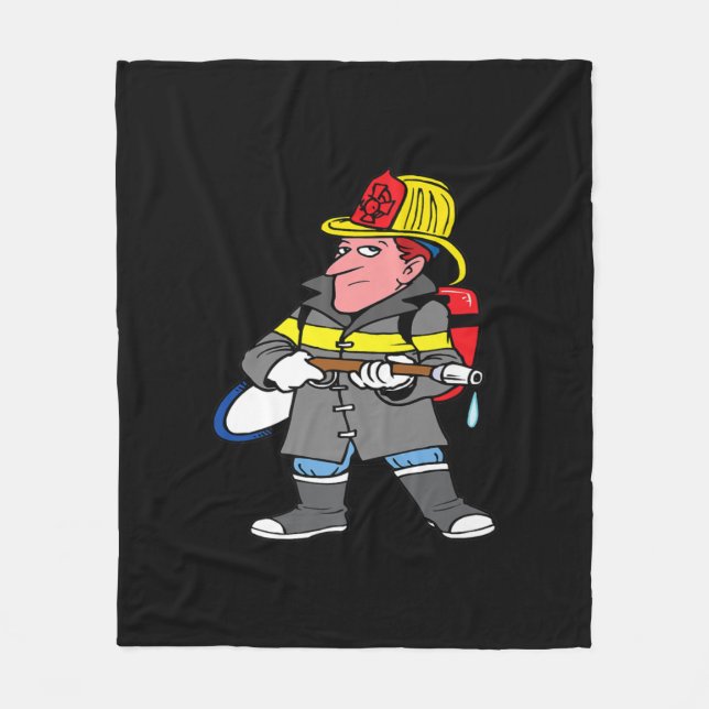 Future Firefighter Hose Jacket & Helmet Rescue Fleece Blanket (Front)