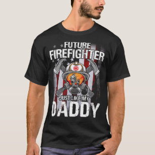 Future Firefighter Like My DADDY US Flag T-Shirt