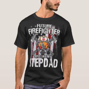 Future Firefighter Like My STEPDAD US Flag T-Shirt
