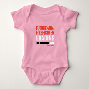 Future Firefighter Loading Cute Funny Personalised Baby Bodysuit