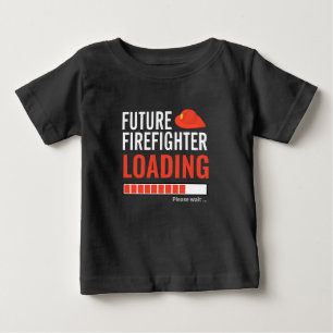 Future Firefighter Loading Cute Funny Personalised Baby T-Shirt