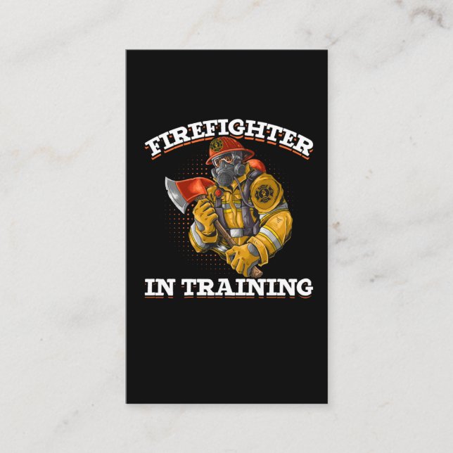Future Fireman Cool Boys and Girls Firefighter Business Card (Front)
