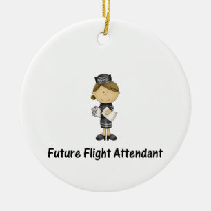 future flight attendant ceramic tree decoration