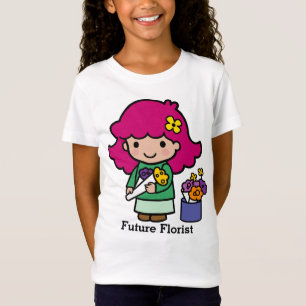 Future Florist Girl with Flowers T-Shirt