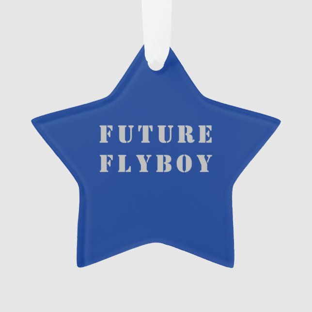 Future Flyboy Military Personalised Ornament (Front)