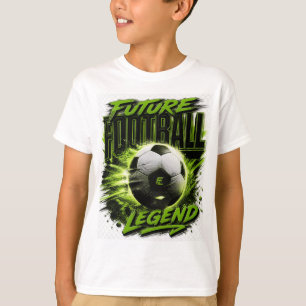 Future Football Legend Bold Neon Soccer T-Shirt
