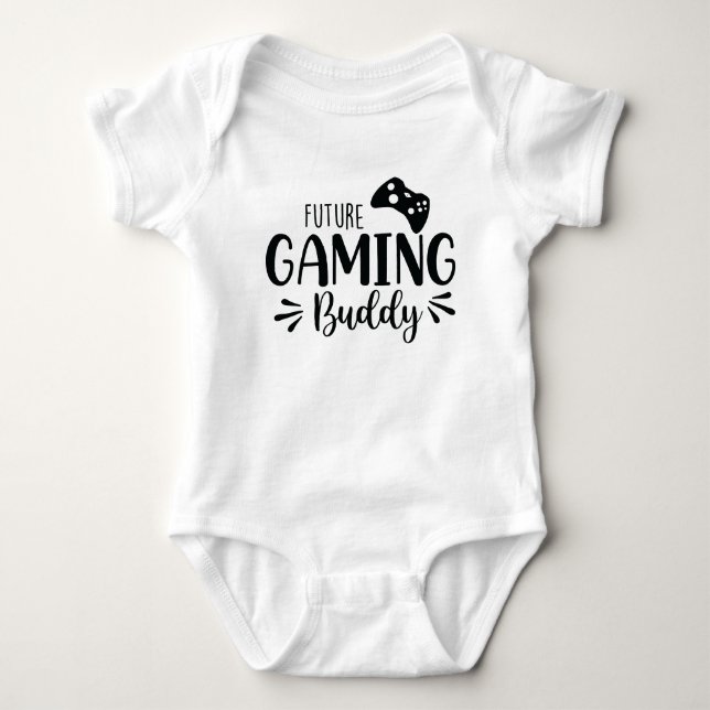 Future gaming buddy baby bodysuit (Front)