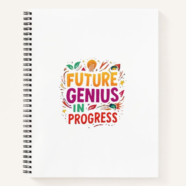 Future Genius in Progress | Funny Motivational Not Notebook (Front)