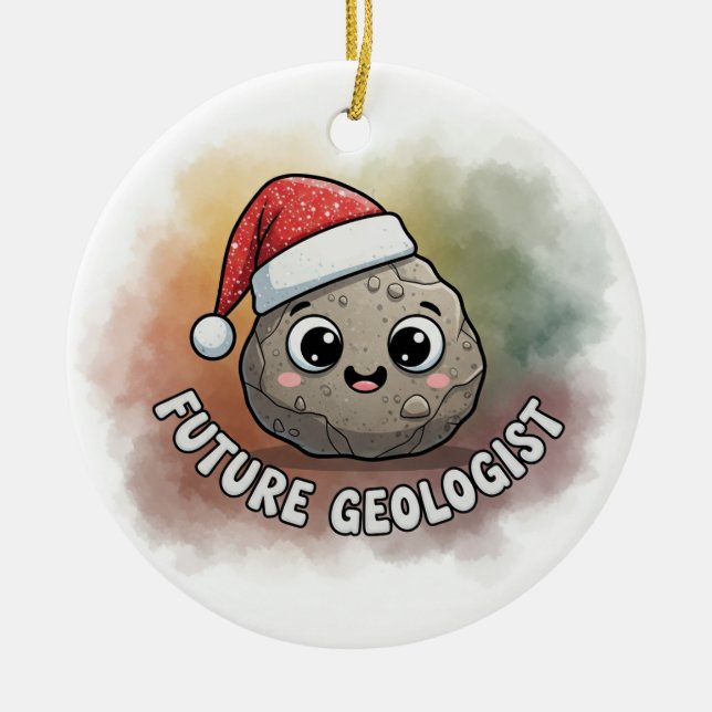 Future geologist ceramic tree decoration (Front)