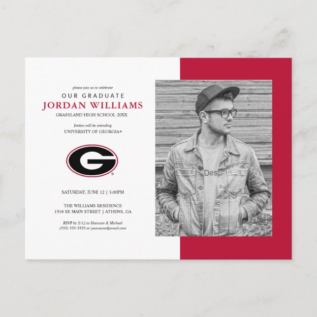 Future Georgia Grad Announcement Postcard (Front)