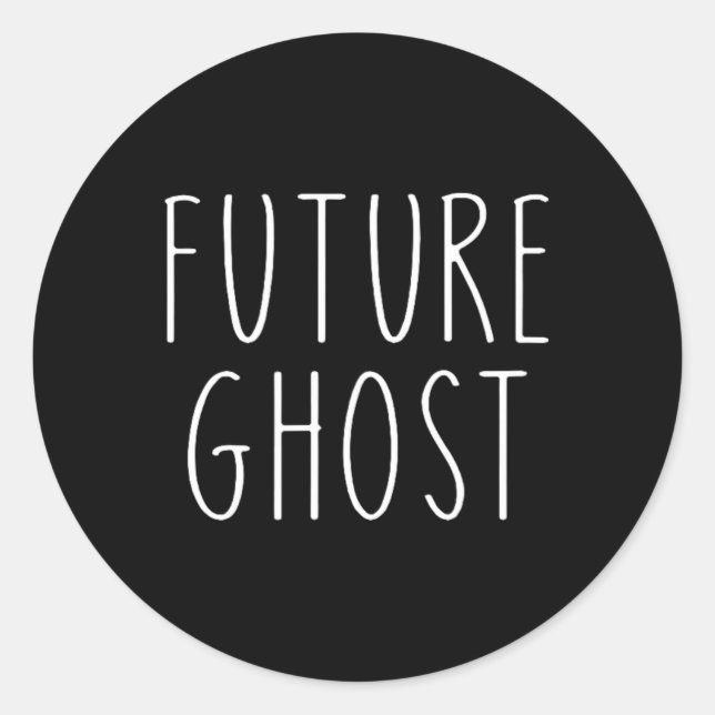 Future Ghost Diy Halloween Costume  Classic Round Sticker (Front)