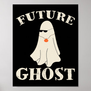 Future Ghost Funny Last Minute Retro Halloween Cos Poster