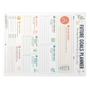 Future Goals Planner Notepad