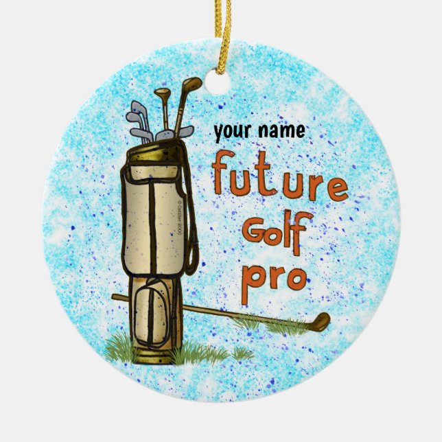 Future Golf Pro golf Ceramic Tree Decoration (Front)