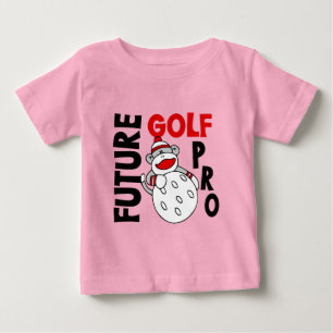 Future Golf Pro Sock Monkey Baby T-Shirt
