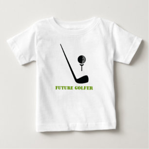 Future golfer club and ball black, green custom baby T-Shirt