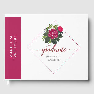 Future Graduating Doctor Floral Trendy Script Guest Book