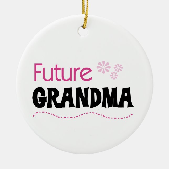 Future Grandma Gifts Ceramic Tree Decoration (Front)