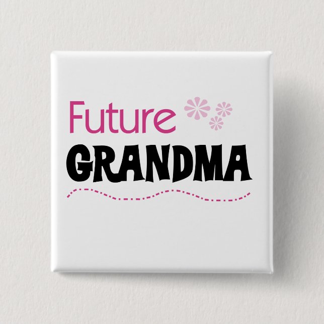 Future Grandma Tshirts and Gifts 15 Cm Square Badge (Front)