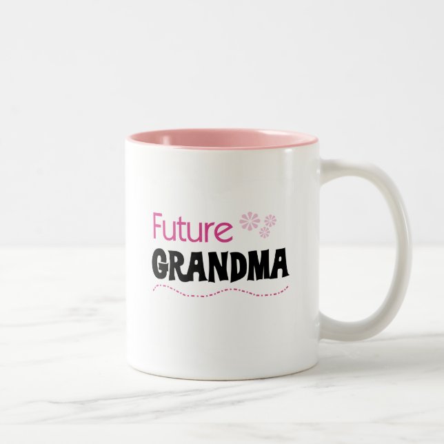 Future Grandma Tshirts and Gifts Two-Tone Coffee Mug (Right)