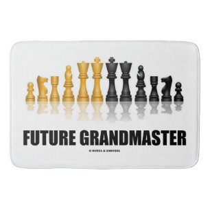 Future Grandmaster Reflective Chess Set Bath Mat