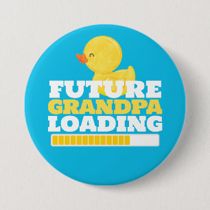 Future Grandpa Loading Duck Baby Shower 7.5 Cm Round Badge