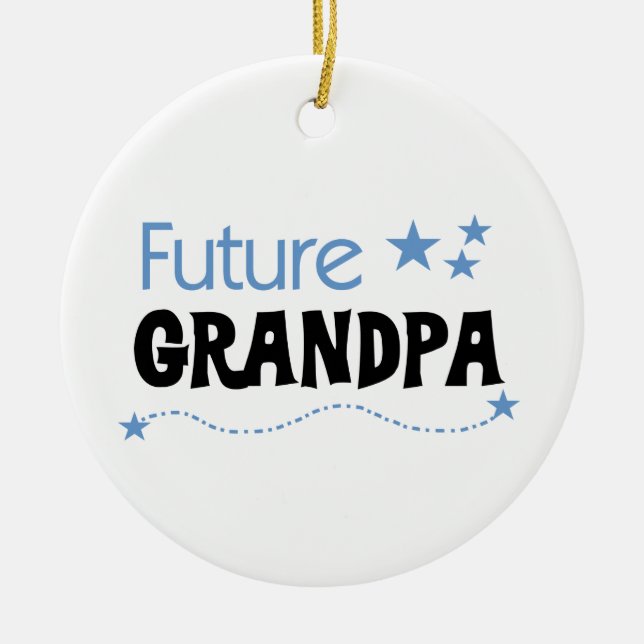 Future Grandpa Tshirts and Gifts Ceramic Tree Decoration (Front)