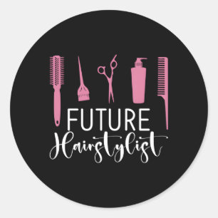 Future Hairstylist Barber Hair Dresser Classic Round Sticker