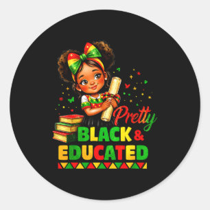 Future hbcu grad black history girls graduation classic round sticker