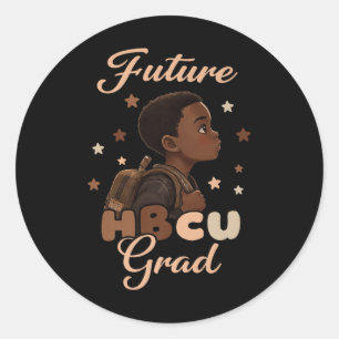 Future Hbcu Grad Black History Month Boy Graduatio Classic Round Sticker