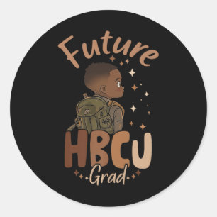 Future Hbcu Grad Black History Month Boy Graduatio Classic Round Sticker