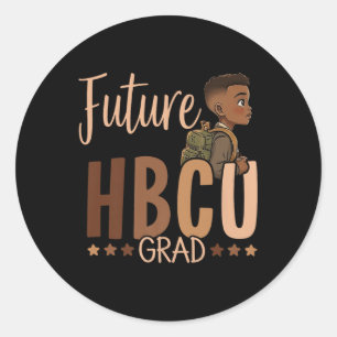 Future Hbcu Grad Black History Month Boy Graduatio Classic Round Sticker