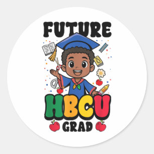 Future Hbcu Grad Boy Black History College Graduat Classic Round Sticker