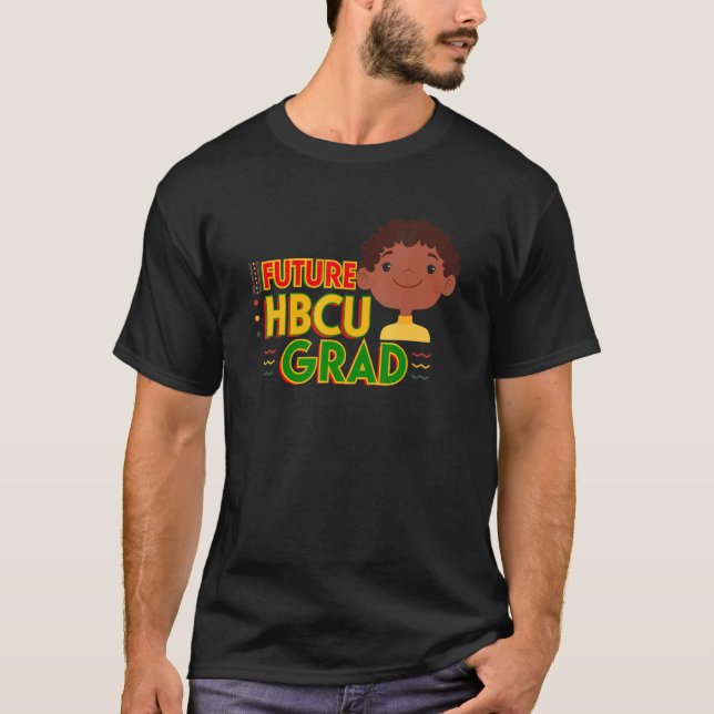 Future Hbcu Grad Cute Boy African American Black H T-Shirt (Front)